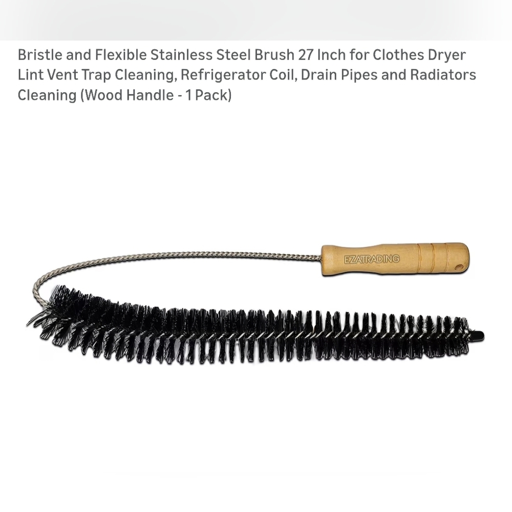 EZ Trading Flexible Stainless Steel Brush with Wood Handle
